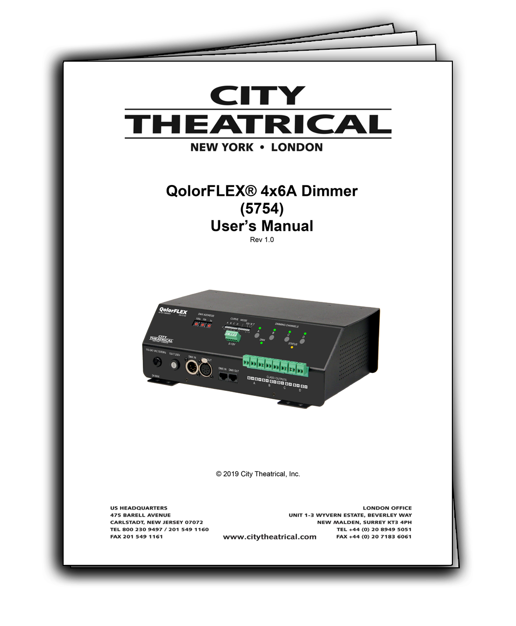 User's Manual for QolorFLEX 4x6A Dimmers (5754)