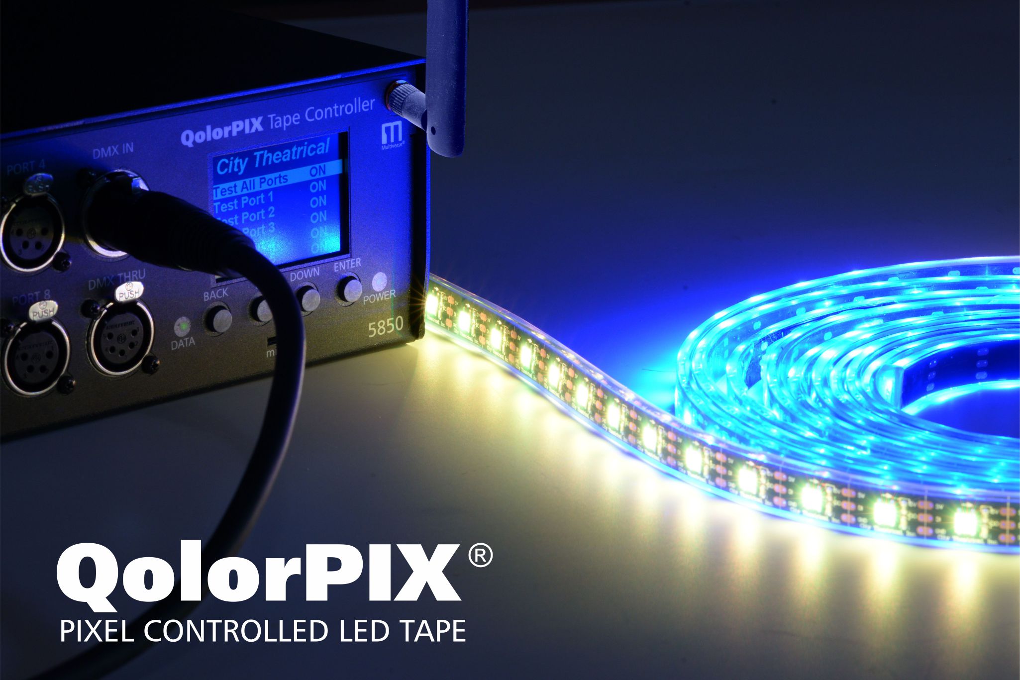 QolorPIX Pixel Controlled LED Tape and Controller