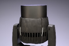 2670 CHAUVET Top Hat for Rogue R2 Wash / Rogue R2X Wash on fixture, showing attachments, up