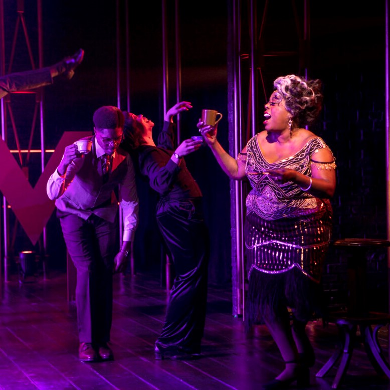 Ephraim Sykes, Tamika Lawrence, and Lillias White in Black No More. Photo by Monique Carboni