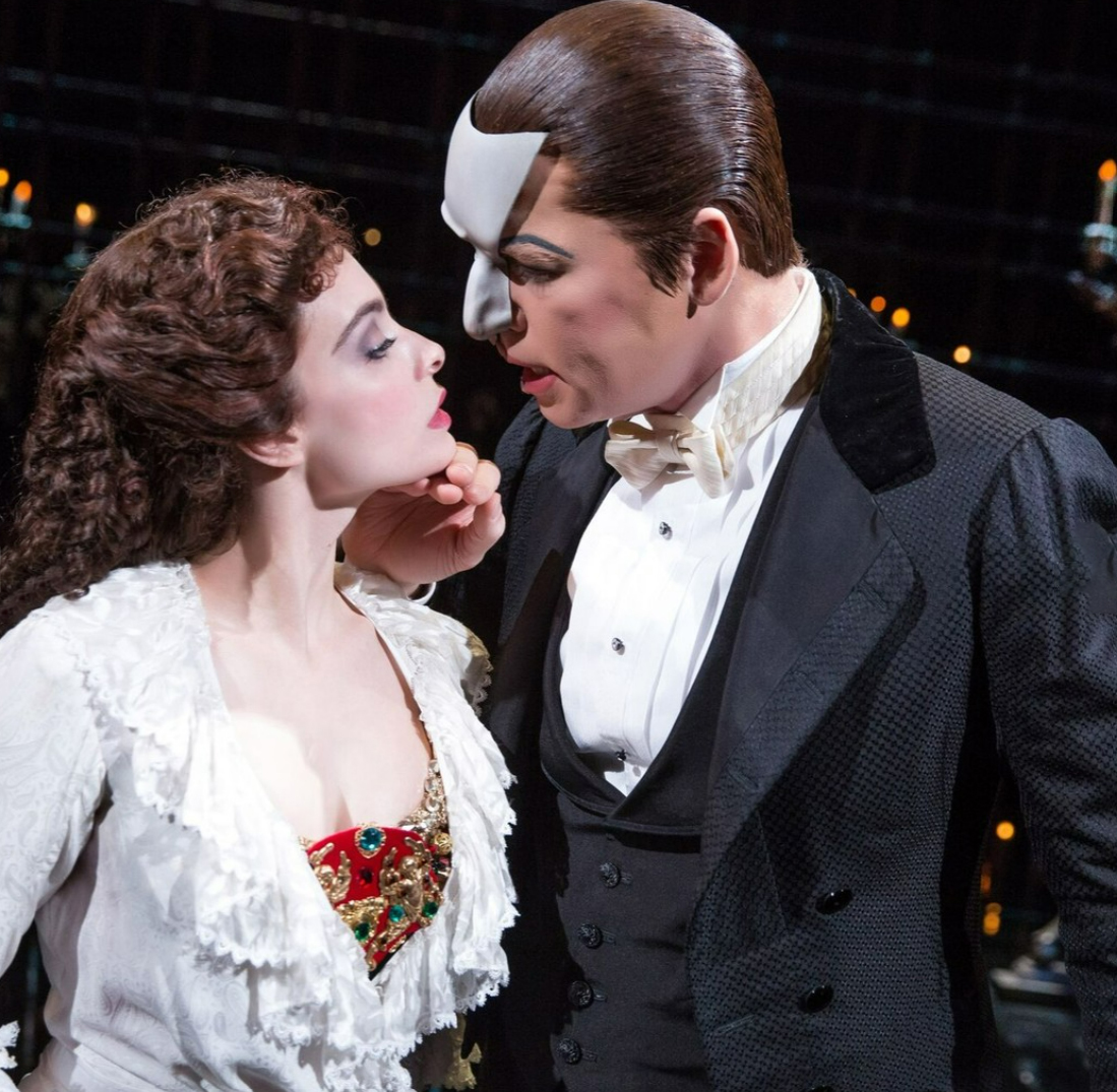 Phantom of the Opera showing embrace