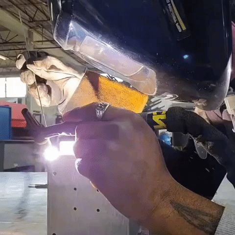 Tevin Cummings welding closeup
