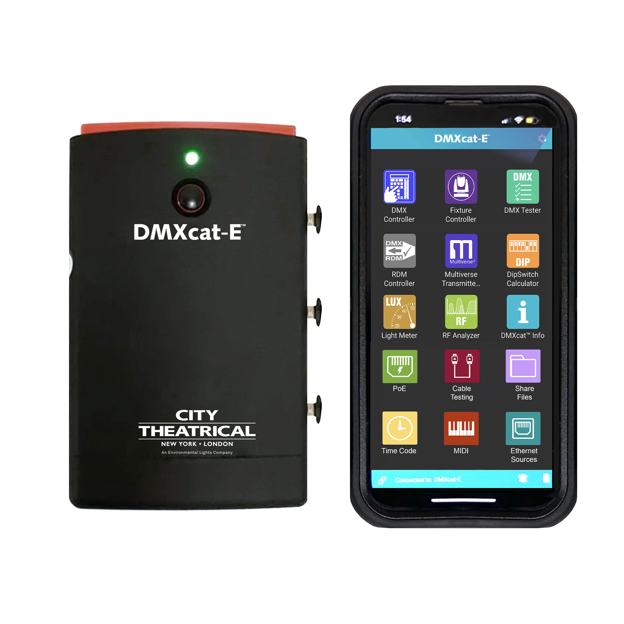 6100 DMXcat-E hardware and smartphone app
