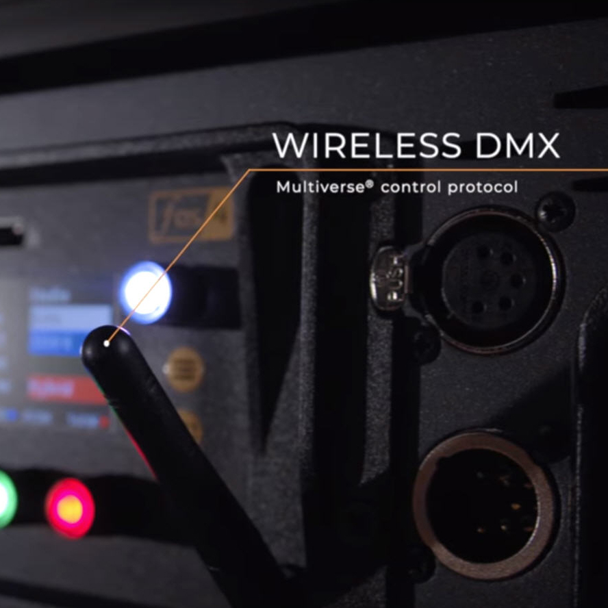 Multiverse Wireless DMX in ETC Fos/4 lighting fixtures