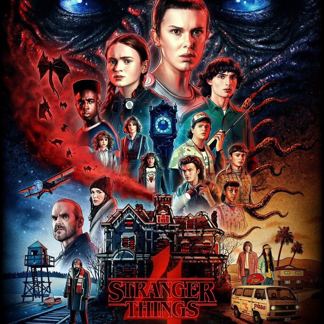 Stranger Things Season 4 Netflix poster in June 2022 City Theatrical newsletter