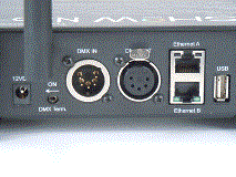 Rear view of SHoW DMX Neo Transceiver