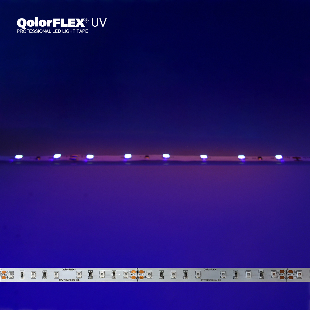 2835-24-UV395-60-5-20-1 QolorFLEX UV LED Tape, 24V Indoor