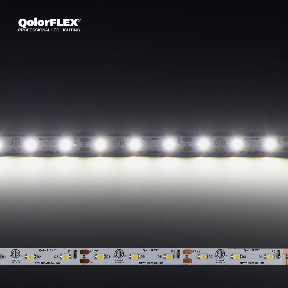 3528-12-NW-60-5-20-1 QolorFLEX LED Tape, 12V Indoor, Natural White (Medium Output, 330 lumens/meter)