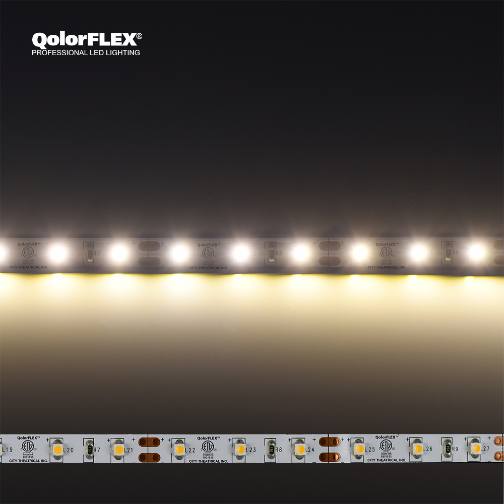 3528-12-WW-60-5-20-1 QolorFLEX LED Tape, 12V Indoor, Warm White (Medium Output, 300 lumens/meter)