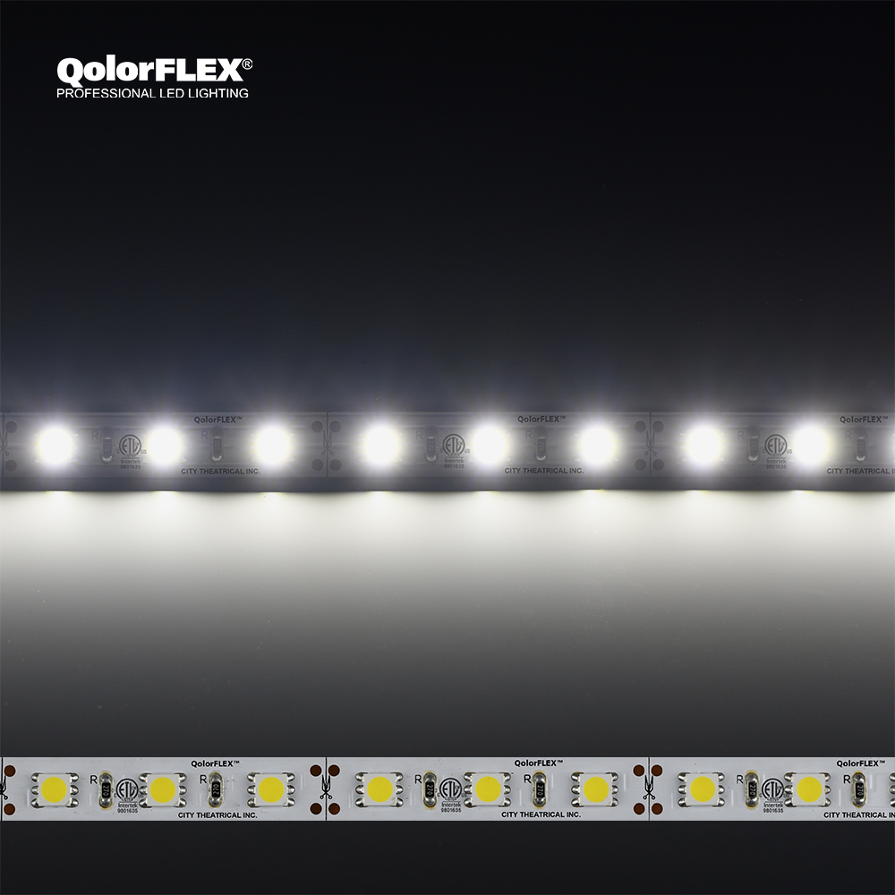5050-12-NW-60-5-20-1 QolorFLEX LED Tape, 12V Indoor, Natural White (High Output, 990 lumens/meter)