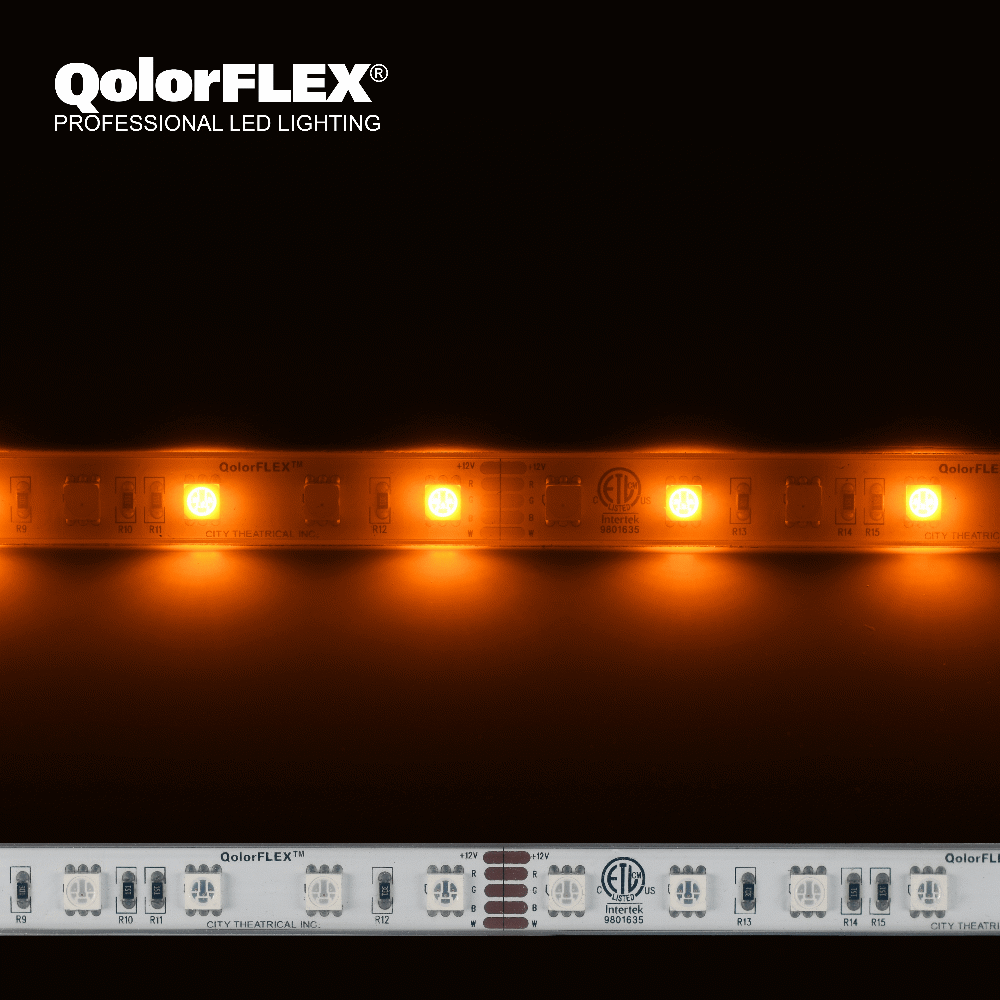 5050-12-RGBA-60-5-67-1 QolorFLEX LED Tape, 12V Outdoor, RGB and Amber