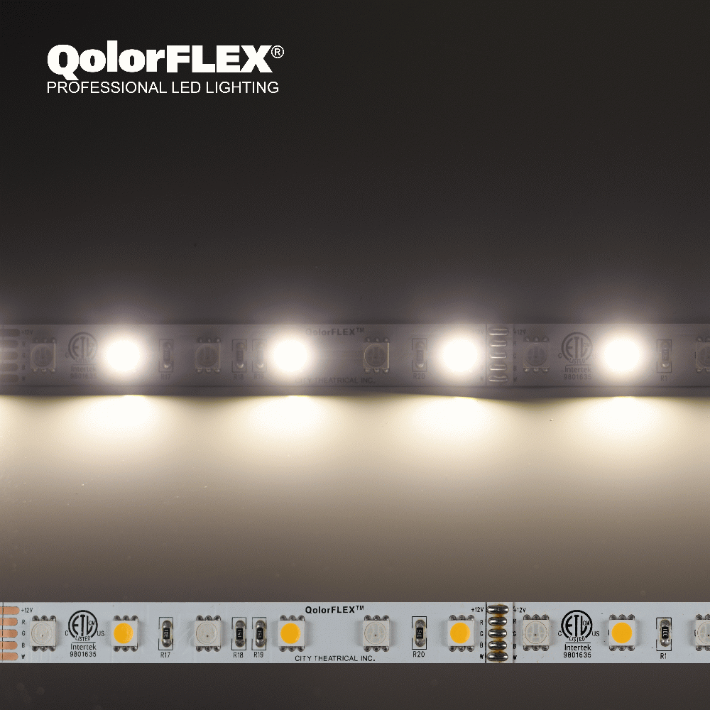 5050-12-RGBWW-60-5-20-1 QolorFLEX LED Tape, 12V Indoor, RGB and Warm White