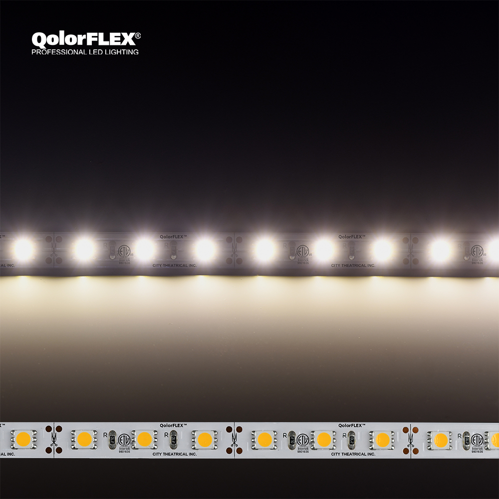 5050-12-WW-60-5-20-1 QolorFLEX LED Tape, 12V Indoor, Warm White (High Output, 900 lumens/meter)