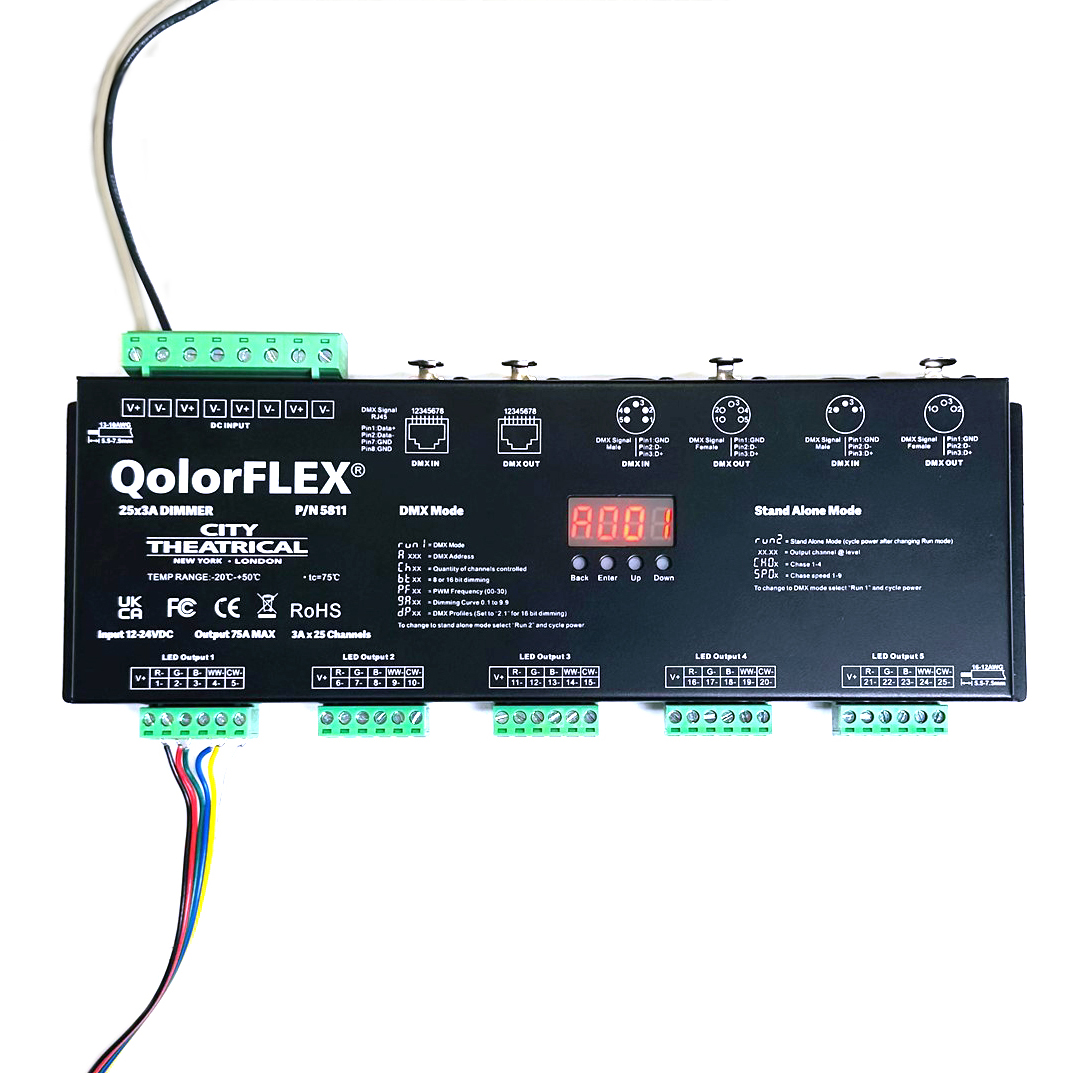 5811 QolorFLEX 25x3A Dimmer with wires