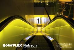 QolorFLEX NuNeon at the Hudson New York escalators