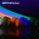 QolorFLEX NuNeon end caps with logo