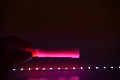 QolorFLEX UV LED Tape, shown with pink highlighter
