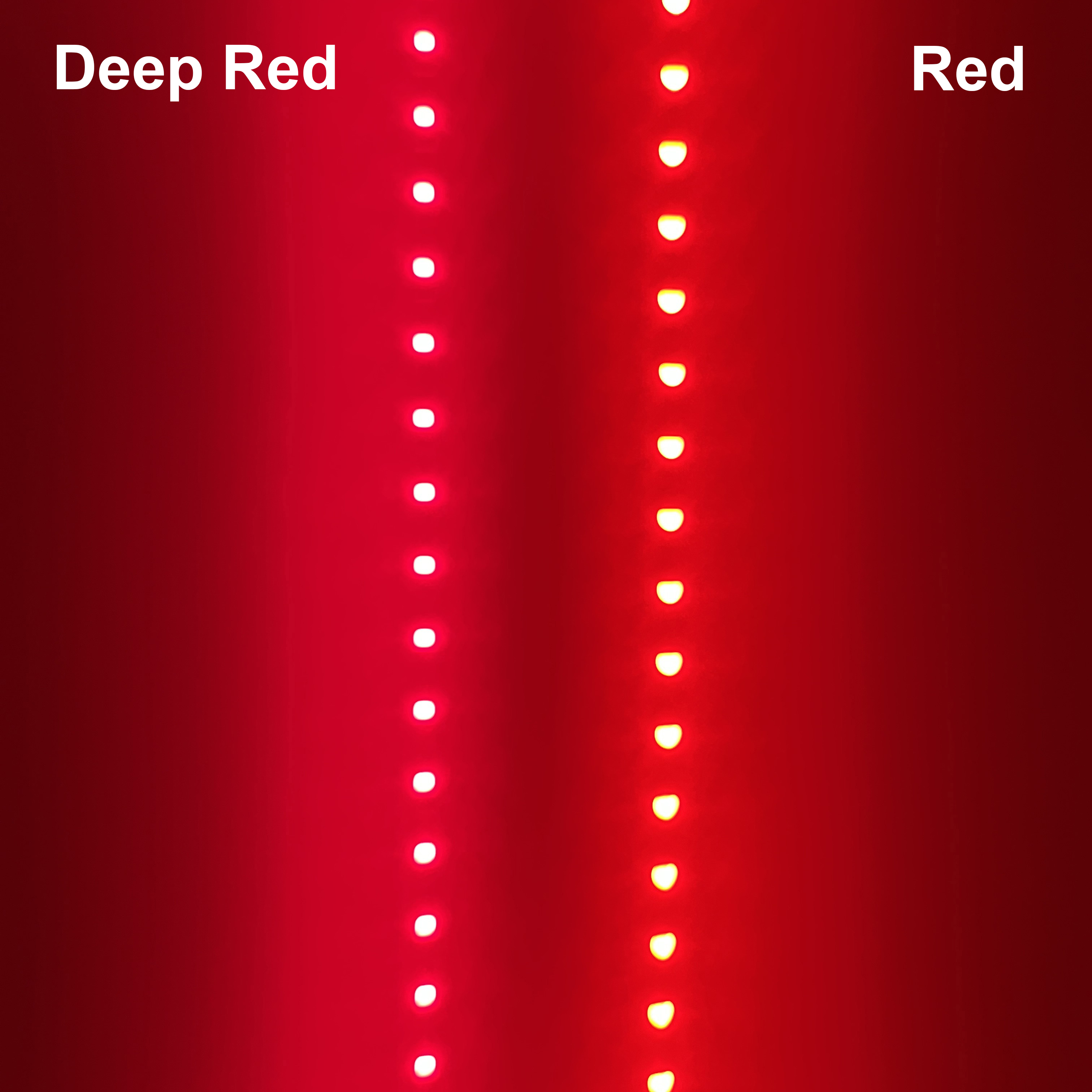 QolorFLEX Quad Chip RGBA Plus Deep Red vs Quad Chip red color