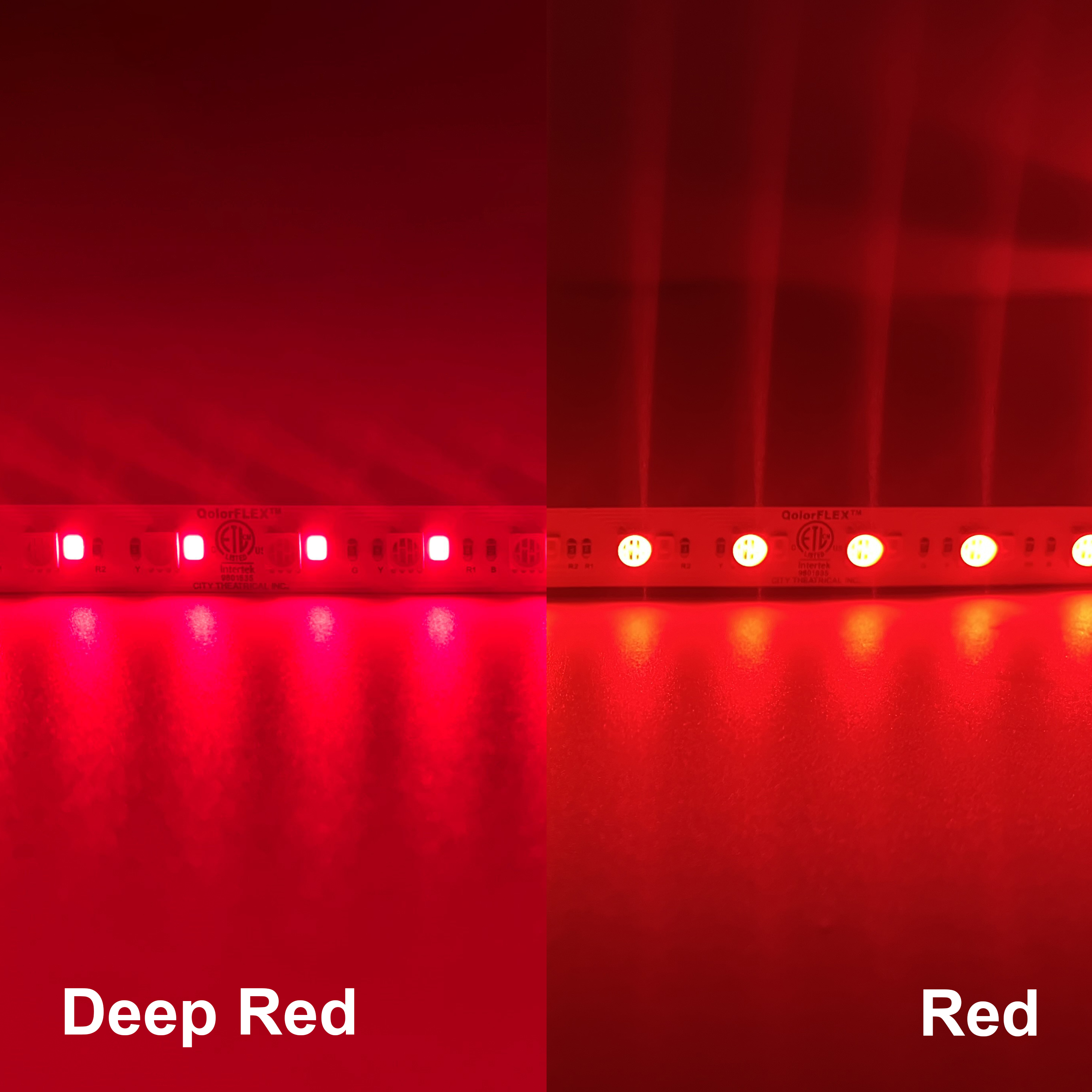 Quad Chip RGBA Plus Deep Red - deep red vs red square